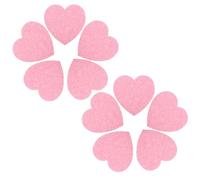 OSOLADY 10pcs Heart-shaped Soft Wood Pulp Cotton Facial Cleansing Sponges for Deep Exfoliation Gentle Skin Care Tool for Daily Use and Travel