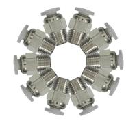 OSOLADY 10pcs Metal 3D Printer Connector Fitting Connector for High Performance 3D Printing Accessories Easy Tube Disconnection in Golden Colour