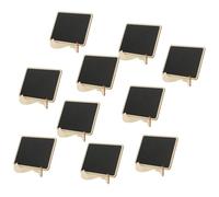 OSOLADY 10pcs Mini Chalkboard Signs Black PVC Message Boards with Bases Erasable Desktop Memo Boards for Birthday Photo Props