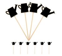 OSOLADY 10pcs Mini Chalkboard Signs with Creative Watering Can Shape, Black Boxwood Material, Writing, Versatile Use for Food Labels at Parties and Home