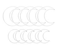 OSOLADY 10pcs Moon Shaped Dreamcatcher Hoop Set, Iron Wire Dream Catcher Rings for DIY Craft, Small and Large Crescent Moon Frames for Home Decoration