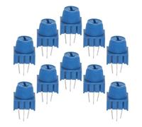 OSOLADY 10pcs Ohm Trim Potentiometer with Integrated Knob Vertical Variable Resistor for Breadboard Audio Circuits High-precision Electronics Prototyping and Voltage Control Projects