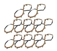 OSOLADY 10pcs Rustic Style Wreath Hairband Material with Simulated Leaves Braided Headband Diy Party Hair Decor for Women and Girls