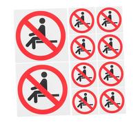 OSOLADY 10pcs Safety Warning Signs Adhesive Peel Stickers Removable Safety Signs Wall Decals