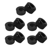 OSOLADY 10Pcs Skateboard Truck Bushings Black, PU Shockproof Cushion Kit for Roller Skates and Longboards, Impact-Reducing Skating Parts for Teens and Outdoor Freeskates