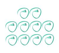 OSOLADY 10pcs Straight Hair Clip in Extensions Synthetic Highlight Extra Long for Hair Rainbow Crazy Colour Green