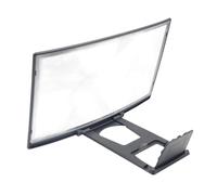 OSOLADY 12-Inch Curved Phone Screen Magnifier with Stand 3D HD Phone Screen Amplifier Black Curved Display Enlarger Suitable for Video and Movie Viewing