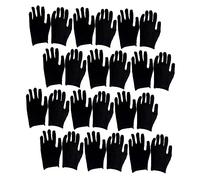 OSOLADY 12 Pairs Black Cotton Labour Protection Gloves Lightweight Comfortable Work Gloves Medium Size for Industrial and Household Use