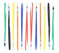 OSOLADY 12pcs Colored Lanyard Multi-use Hanging Lanyard Plastic Ribbon Sturdy Not Easy to Drop The Card Office Id Tags Card Holder for Family and Friends Random Color