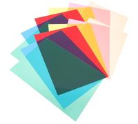 OSOLADY 12pcs Colored Reading Guide Strips Overlay Highlighter Bookmarks for Visual Stress Relief Dyslexia Support 0.3x210x297mm Reading Tool for Students and Teachers