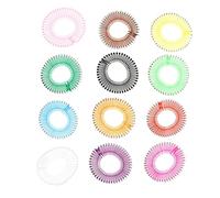 OSOLADY 12pcs Full Circular Stretch Hair Comb Headbands Flexible Propylene Circle Combs Wig Accessories for Women Daily Hair Styling Random Color