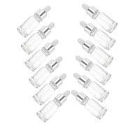 OSOLADY 12pcs Glass Dropper Bottles Leakproof Travel Bottles Small Empty Reusable for Essential Oil Perfume Fragrance Decanting