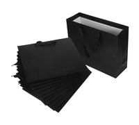 OSOLADY 12Pcs Matte Paper Bags with Ribbon Handles Versatile Storage for Weddings Parties Retail Events Elegant Design for Presenting
