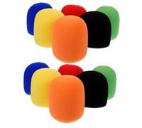 OSOLADY 12pcs Microphone Covers Premium Sponge Windscreen for Improved Recording Easy Installation Reduces Noise Wind Interference Versatile Mic Protection in Vibrant Colors