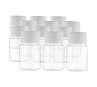 OSOLADY 12pcs Plastic Dispensing Bottles Empty Caps Medicine Container Pill Bottle for Travel Toiletry