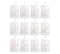 OSOLADY 12Pcs Portable Travel Shampoo Containers Leakproof Cosmetic Pouches for Lotions Creams More Half Transparent Storage Bags for Easy Packing and Organization