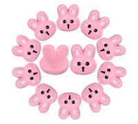OSOLADY 12Pcs Rabbit Shaped Buttons Resin Clothing Buttons for Babies Easy to Sew Stable Small Pink DIY Crafts Project Decoration