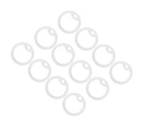 OSOLADY 12pcs Silicone Dog Tag Silencers for Pet Collar, Glow in The Dark Noise Reducing Name Tag Protectors, White Soft Covers for Quiet Identification