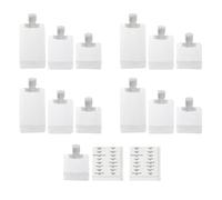 OSOLADY 14Pcs Travel Refillable Bottles Set with 30Ml, 50Ml, 100Ml Squeezable Cosmetic Containers and Waterproof Label Stickers for Toiletries and Shampoo Storage