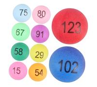 OSOLADY 150Pcs Assorted Color Printed Pong Balls for Game Parties Raffles and Bingo Nights Durable Easy to Recognize for Decorations
