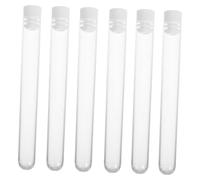 OSOLADY 15pcs Clear Test Tubes with Stopper Portable Makeup Brush Holder for Eyelash Brushes Travel-friendly Container for Organizing Eyebrow and Mascara Wands