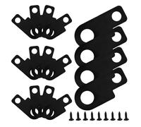 OSOLADY 16 Sets Effects Pedal Mounting Kit Electric Guitar Pedal Board Brackets Mounting Kit Stable Mechanism Universal Compatibility 0.86x0.39x0.04in Black for Stage Presence Performances