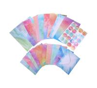 OSOLADY 160 Pcs Writing Papers Envelop and Envelope Stationery Set with Delicate Patterns and Simple Style, Easy to Use Compact Paper Letters with Stickers, Small Size Design for School