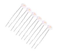 OSOLADY 16pcs Elegant Resin Daisy Hair Forks u Shape Hair Pins Flower Clips for Women Girls Wedding Accessories