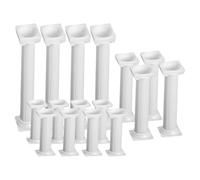 OSOLADY 16pcs White Plastic Cake Pillars for Strong Support and Wear Resistance Roman Column Cake Supports for Birthday and Anniversary Decorations