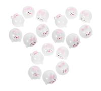 OSOLADY 18pcs Mini Resin Bunny Figurines Compact Easter Bunny Table Decorations for Cake Toppers Party Favors Garden Landscape Animal Unique Whimsical Rabbit Ornaments