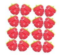 OSOLADY 18pcs Strawberry Sponge Hair Rollers for Women Heatless Curlers for Sleeping Lightweight Soft Curling Balls DIY Overnight Hairstyling Tools for and Bold Curls