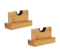 OSOLADY 1Pair Bamboo Baseball Bat Holders Durable Display Racks for Organizing and Showcasing Collectible Bats for Baseball Enthusiasts Natural Texture Design