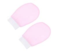 OSOLADY 1Pair Exfoliating Bath Gloves for Body Scrub Soft Pink Shower Gloves for Smooth Skin Durable Exfoliator for Arms Legs and Back Comfortable Massage Effect and Easy to Use