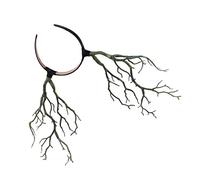 OSOLADY 1pc Darkly Style Witch Horn Shaped Headdress Handmade Halloween Hair Decoration for Parties Comfortable to Wear for Creating Lively Atmosphere