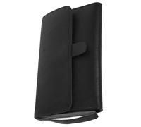 OSOLADY 1pc Professional Leather Hair Salon Scissor Bag with Zipper Lightweight Barber Tool Organizer Pouch for Cutting Scissors and Combs Suitable for Hairdressers and Beauty Workers