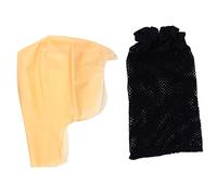 OSOLADY 1Set Bald Cap with Hair Net for Adults Cosplay Costume Accessory for Parties Halloween and Up Events Comfortable and Stretchy Bald Head Cover