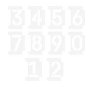 OSOLADY 2 Sets Number Stencils for Address Painting, Reusable White Pet Material with Lay Flat Design, for Tracing and DIY Projects on Mailbox Or Home Decor