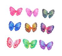OSOLADY 20 Pcs Butterfly Pattern Elastic Dog Hair Bands Mixed Colors Pet Hair Rings Puppy Headdress for Stylish Grooming and Secure Hold