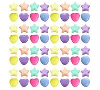 OSOLADY 200pcs Acrylic Star and Heart Shaped DIY Beads with Smooth Edges and Light Weight, Multi- Spacer Beads for Craft Creation and Jewelry Making Projects