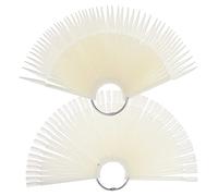 OSOLADY 200pcs Nail Display Board Fan-shape Practice Nails Tips Sticks False Tips for Salon Display Sticks
