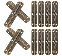 OSOLADY 20pcs 150x10mm Long Piano Hinges 180° Flush Iron Continuous Hinges for Wooden Boxes Cabinet Doors Heavy Duty Drop Down Hardware in Antique Bronze