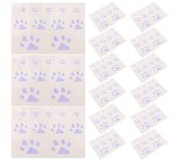 OSOLADY 20pcs Cat Paw Print Temporary Tattoos, Temperature Sensitive Tattoo for Shoulder Arm Ankle, Heat Reactive Cat Body Stickers for Makeup Cosplay Blue