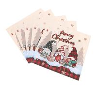 OSOLADY 20pcs Disposable Christmas Napkins with Xmas Gnome Plaid Pattern Festive Paper Serviettes for Holiday Dinner Parties Multipurpose Table Decor and Hand Towels Convenient for Family