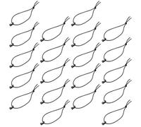 OSOLADY 20Pcs Elastic String Hook Clips with Elastic Cord, Mini Gear Clips for Backpack Webbing Attachments, Strap Organizers for Travel and Outdoor Gear