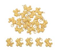 OSOLADY 20pcs Horse Charms for Bracelets - Mini Brass Unicorn Shaped Pendant with Hanging Ring - Chinese Zodiac Ornament for Bag Charm Feng Shui Car Hanging