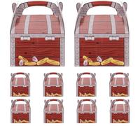 OSOLADY 20pcs Kids Pirate Party Favor Boxes, Treasure Chest Paper Box for Candy, Toys, Small Distribution, Classroom Reward 6.1x4.9x3in