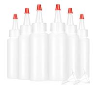 OSOLADY 20pcs Transparent Squeeze Condiment Bottles with Nozzles Funnel for Kitchen Baking Craft Use with Graduated Lines