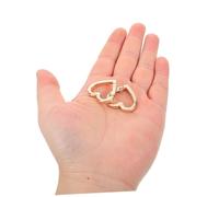 OSOLADY 20pcs Zinc Alloy Heart Shaped Carabiner Keychain Clips with Smooth Spring Snap Keyring Clasps for Keys Bags DIY Projects Gift for Holidays and Birthdays