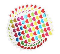 OSOLADY 2100pcs Heart Shape Stickers Self-Adhesive Foil Paper Labels, for Scrapbooks and Offices, Express Love with Versatile Use on Valentine's Day