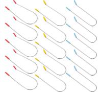 OSOLADY 24pcs Hot Roller Clamps Hair Styling Tools Metal Spiral Perm Rods Clips for Natural Hair with Fixed U-shaped Design 3 Sizes (3.2cm Red, 2.54cm Yellow, 1.9cm Blue) for Home